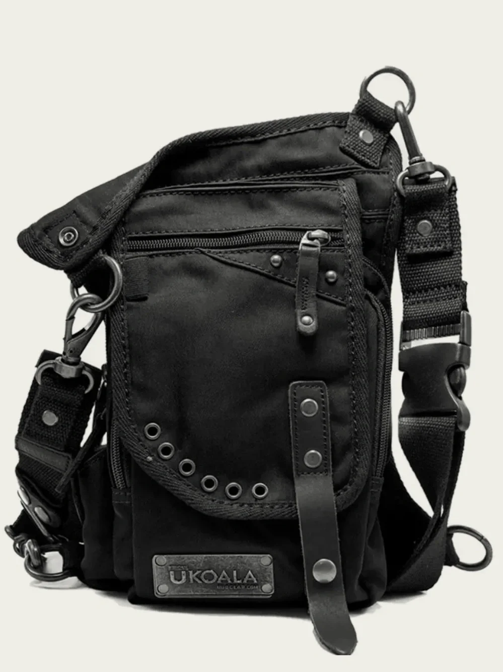 UKOALA UUB Phoenix Conceal Carry Black Men's Crossbody Messenger Bag